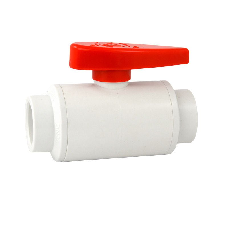 3/4 DELUXE Compact PVC Ball Valve - White/Socket